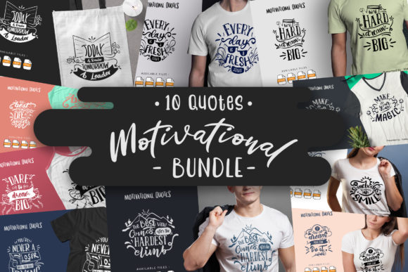 10 Motivational Bundle Lettering Quote
