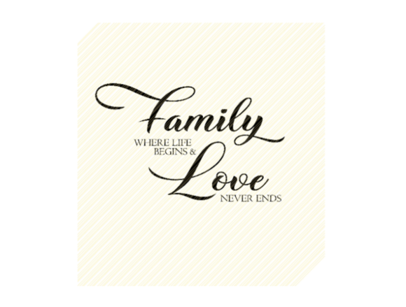 Family Where Life Begins Quote Graphic