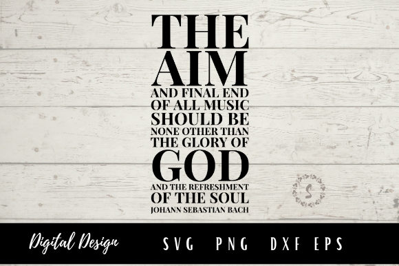 The Aim of Music Bach Quote: A Designer’s Perspective